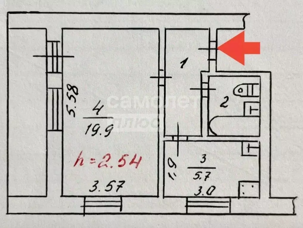 1-к кв. Ямало-Ненецкий АО, Ноябрьск Рабочая ул., 109 (33.4 м) - Фото 1