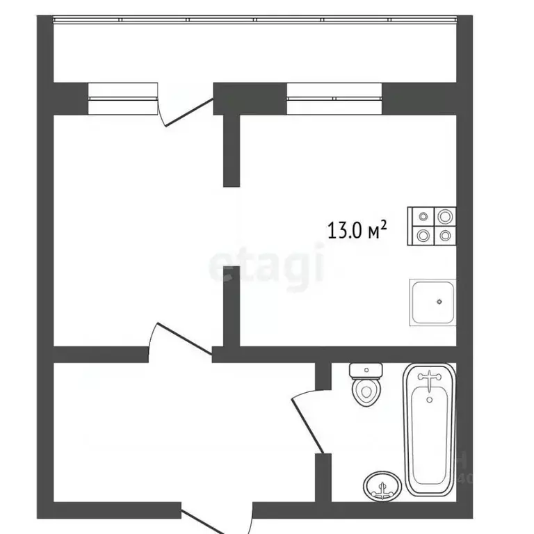 1-к кв. Тюменская область, Тюмень Широтная ул., 189 (48.6 м) - Фото 1