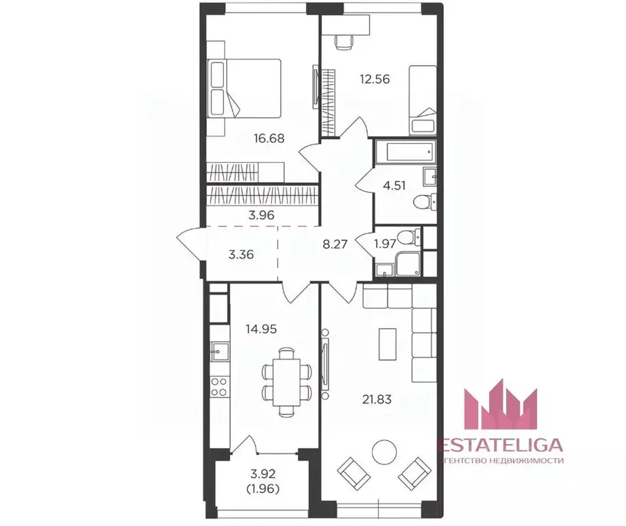 3-к кв. Москва ул. Виктора Маслова, 2 (87.8 м) - Фото 2