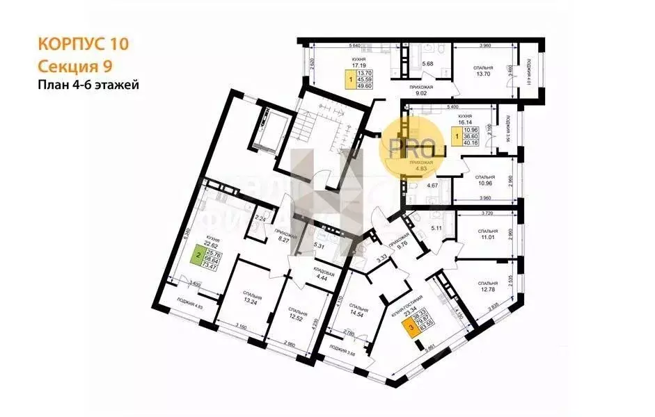 1-к кв. Калининградская область, Гурьевск Включи жилой комплекс (46.97 ... - Фото 1