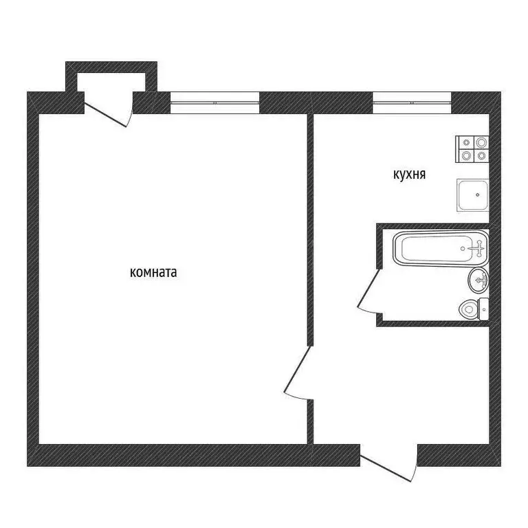 1-комнатная квартира: Кириши, улица Энергетиков, 20 (28.7 м) - Фото 0