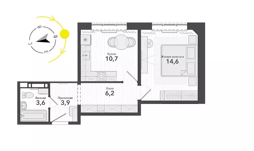 Продаётся 1-к квартира, 39 м - Фото 0