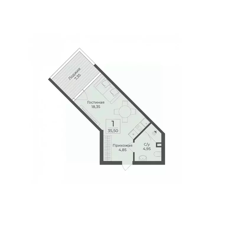 Студия Крым, Сакский район, с. Лесновка  (35.5 м) - Фото 0