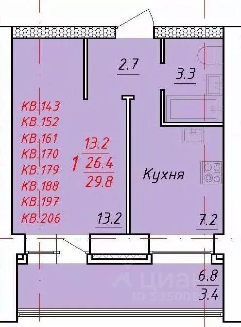 1-к кв. Алтайский край, Новоалтайск Индустриальная ул., 18 (29.8 м) - Фото 0