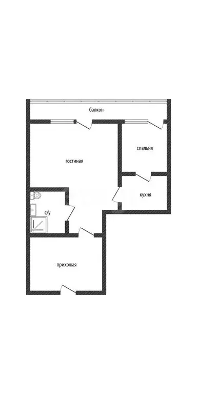 2-комнатная квартира: село Анучино, улица Гоголя, 4 (49.2 м) - Фото 1