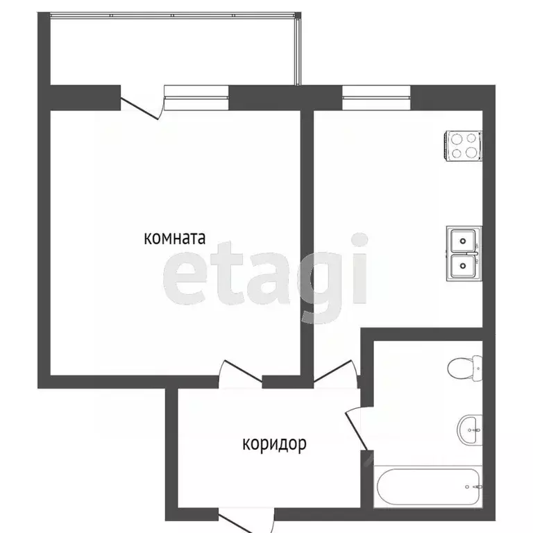 1-к кв. Ростовская область, Ростов-на-Дону ул. Вересаева, 103 (37.4 м) - Фото 1