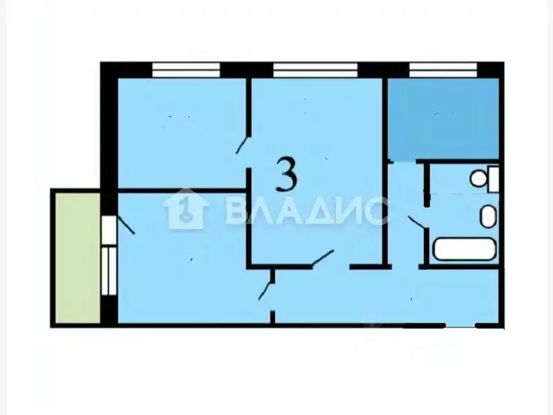 3-к кв. Москва Вешняковская ул., 1К1 (49.2 м) - Фото 1