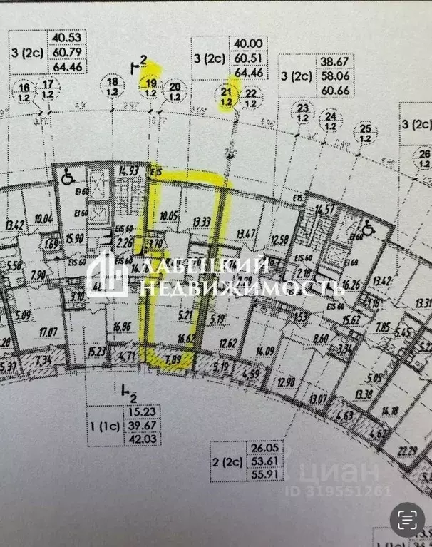 2-к кв. Санкт-Петербург наб. Миклухо-Маклая, 3к1 (60.51 м) - Фото 1