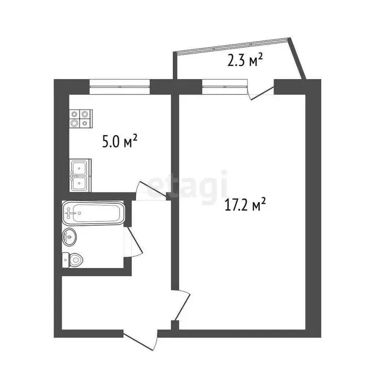 1-комнатная квартира: Самара, улица Георгия Димитрова, 18 (29.8 м) - Фото 1