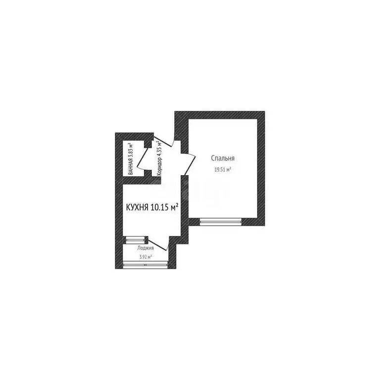 1-комнатная квартира: Майкоп, улица К.А. Васильева, 4 (37.8 м) - Фото 1