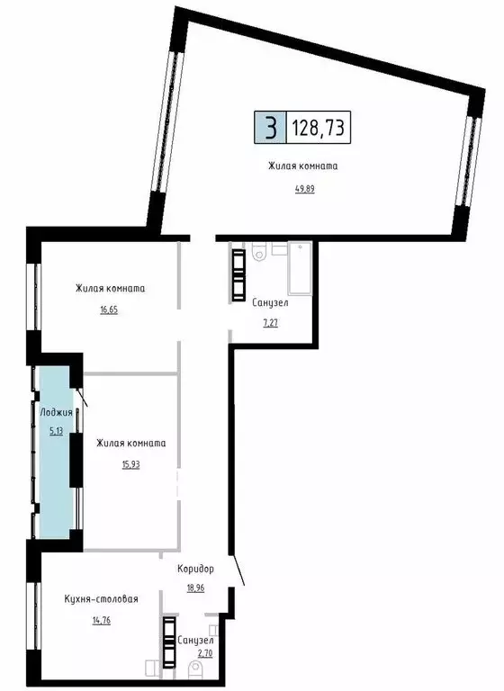 3-комнатная квартира: Хабаровск, улица имени Лейтенанта С.В. Орлова, 9 ... - Фото 0