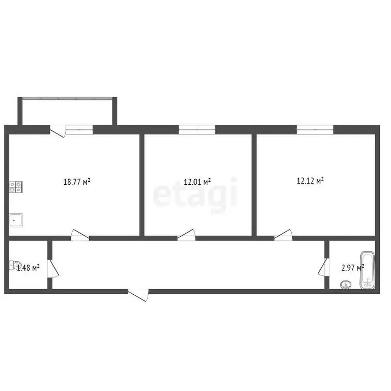 2-комнатная квартира: Тамбов, Магистральная улица, 41к7 (57.3 м) - Фото 0