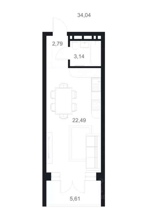 Студия Дагестан, Каспийск ул. М. Халилова, 1А (34.04 м) - Фото 1