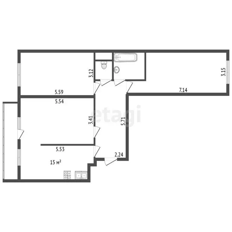 3-комнатная квартира: городской посёлок Янино-1, Кольцевая улица, 8к2 ... - Фото 1