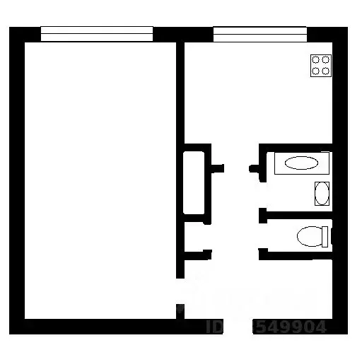 1-к кв. Санкт-Петербург, Санкт-Петербург, Красное Село Стрельнинское ... - Фото 2