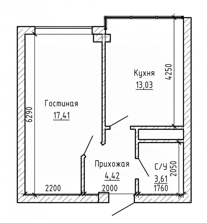 1-к кв. Кабардино-Балкария, Нальчик ул. Тлостанова (38.4 м) - Фото 2
