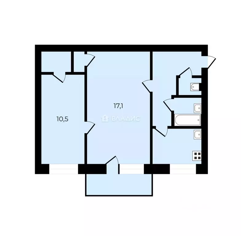 2-к кв. Москва Борисовская ул., 27 (43.3 м) - Фото 1