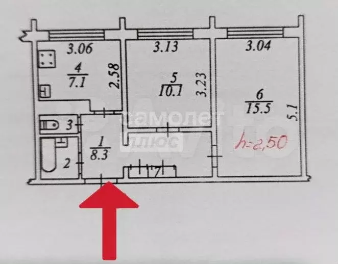 2-к. квартира, 46,4 м, 7/9 эт. - Фото 0