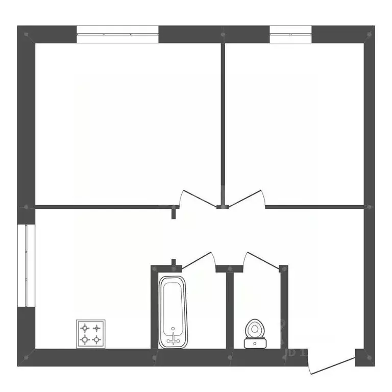 2-к кв. Амурская область, Шимановск ул. Некрасова, 46 (38.7 м) - Фото 2