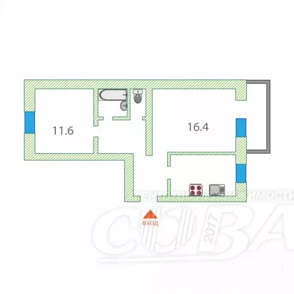 2-комнатная квартира: микрорайон Мелиораторов, улица Мелиораторов, ... - Фото 2