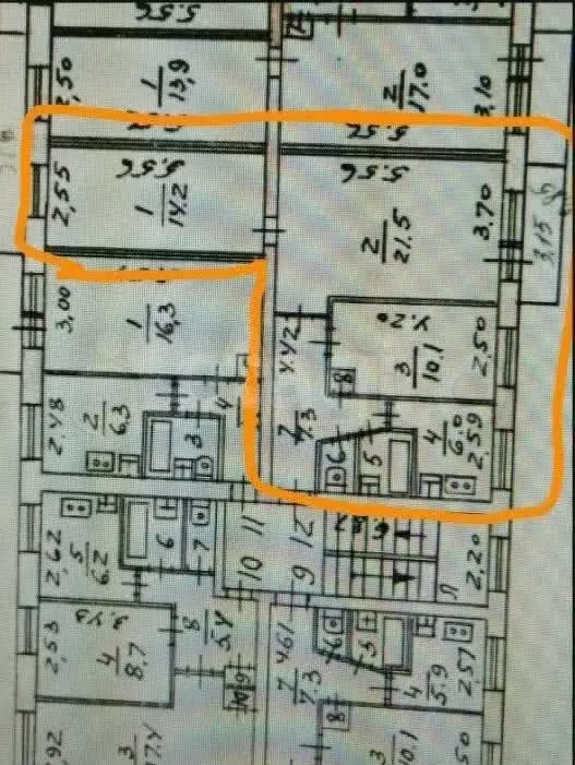 3-к. квартира, 62,4 м, 3/5 эт. - Фото 0