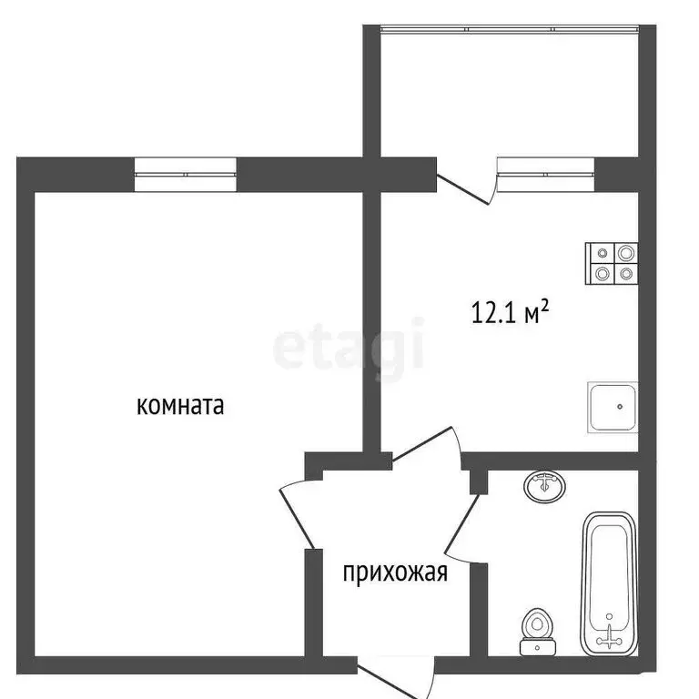 1-комнатная квартира: Тамбов, 1-й Школьный проезд, 10 (40 м) - Фото 0