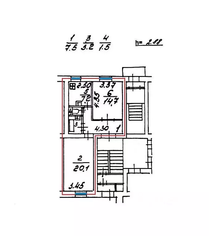 2-к кв. Санкт-Петербург ул. Савушкина, 17 (54.2 м) - Фото 2