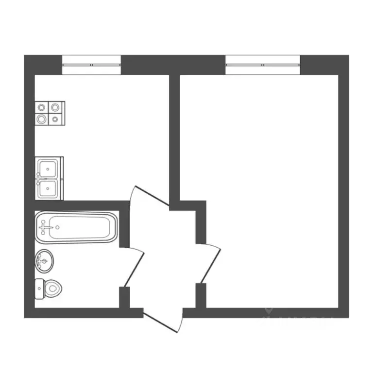 1-к кв. Тюменская область, Тюмень ул. Мельникайте, 80 (19.8 м) - Фото 2