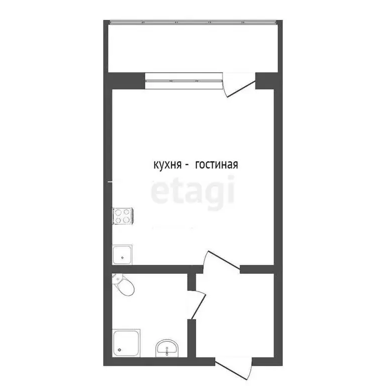 Квартира-студия: Севастополь, Фиолентовское шоссе, 134к4 (24.7 м) - Фото 0
