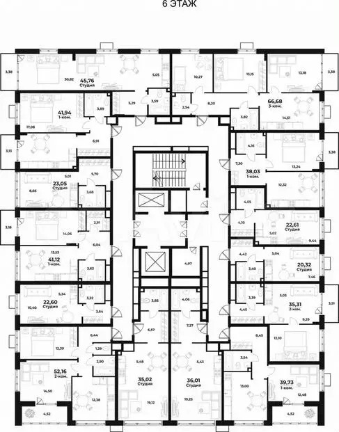 Квартира-студия, 36м, 6/10эт. - Фото 1