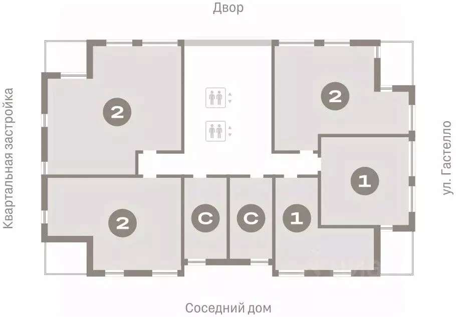1-к кв. Свердловская область, Екатеринбург ул. Гастелло, 19А (46.93 м) - Фото 2