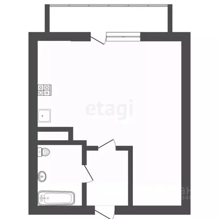 Студия Тюменская область, Тюмень Микрорайон мыс, ул. Судоремонтная, ... - Фото 2