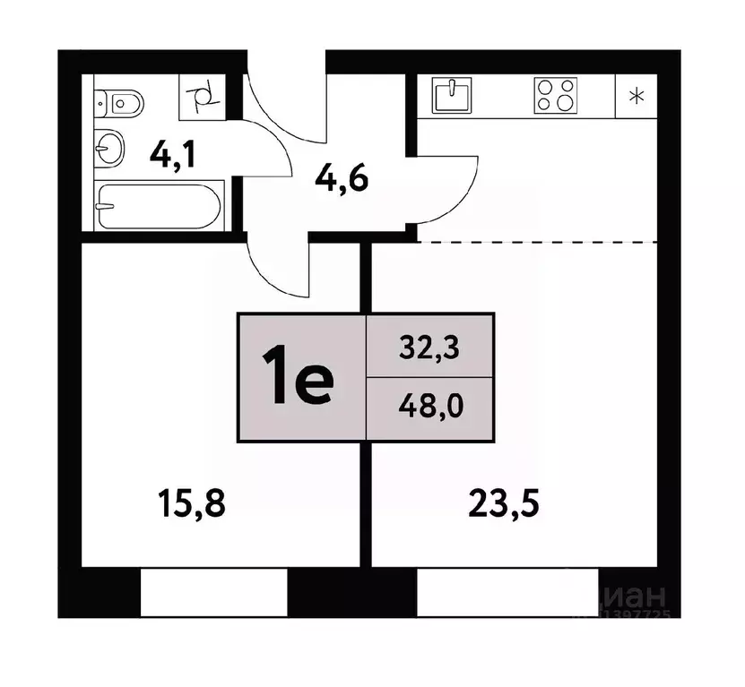 2-к кв. Москва Фестивальная ул., 15к24/1 (48.0 м) - Фото 0