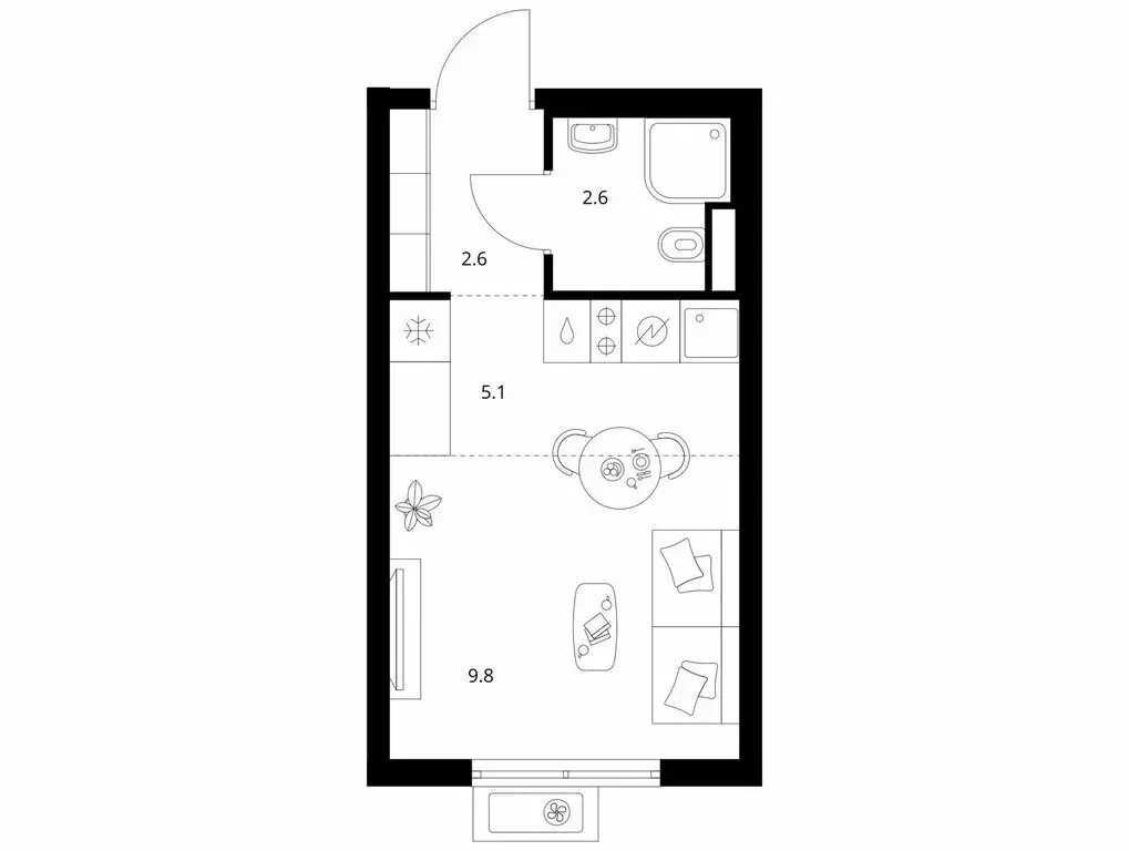 Квартира-студия: Москва, ЖК Митинский Лес, к14 (20.1 м) - Фото 1