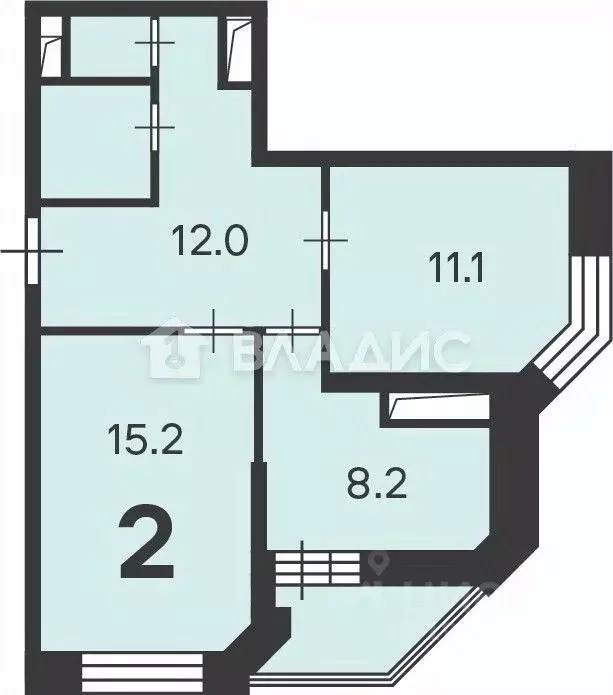 2-к кв. Москва, Москва, Троицк ул. Текстильщиков, 3к1 (50.5 м) - Фото 2