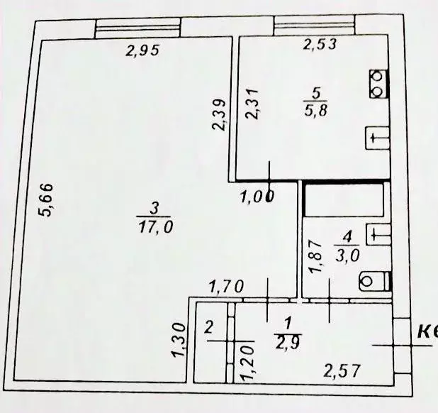 1-к кв. Тверская область, Тверь ул. Громова, 7к3 (31.0 м) - Фото 2