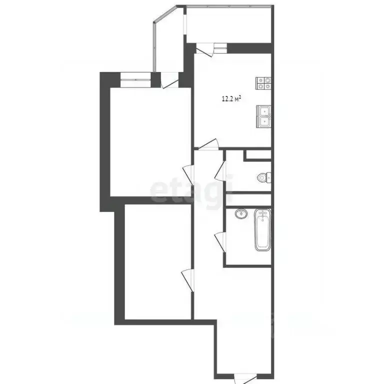 2-к кв. Оренбургская область, Оренбург Салмышская ул., 65 (62.0 м) - Фото 1