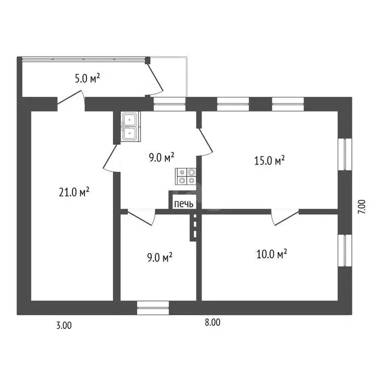 Дом, 38.6 м - Фото 1