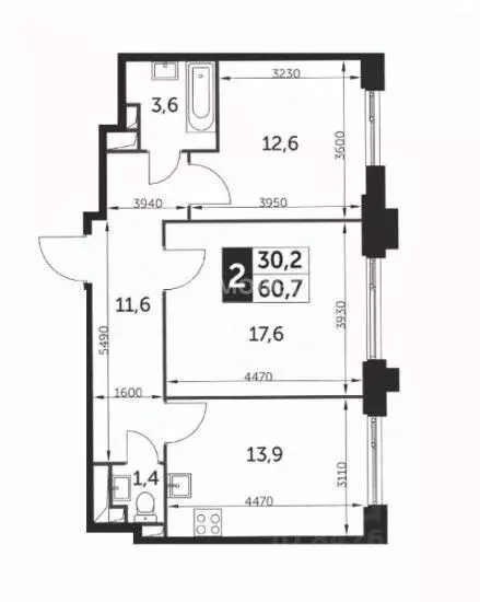 2-к кв. Москва ул. Зорге, 9к2 (80.0 м) - Фото 1