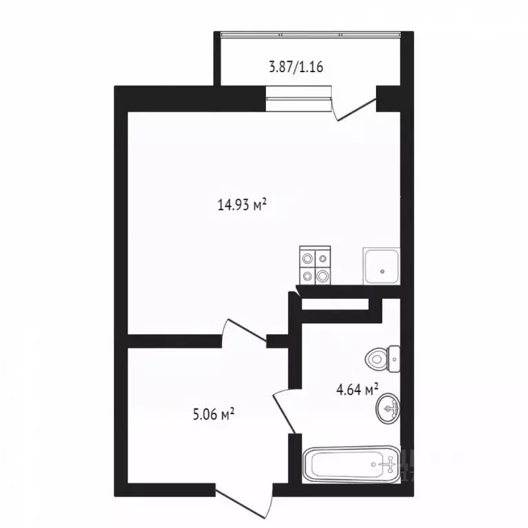 Студия Тюменская область, Тюменский муниципальный округ, д. Дударева ... - Фото 2
