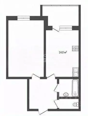 1-к кв. Тюменская область, Тюмень ул. Мельникайте, 2к7 (43.7 м) - Фото 2