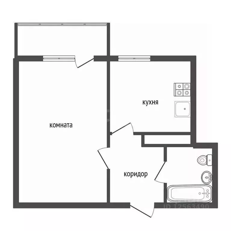 1-к кв. Воронежская область, Воронеж ул. Кривошеина, 13/11 (39.3 м) - Фото 2