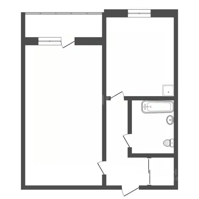 1-к кв. Амурская область, Благовещенск Театральная ул., 183/2 (36.1 м) - Фото 2