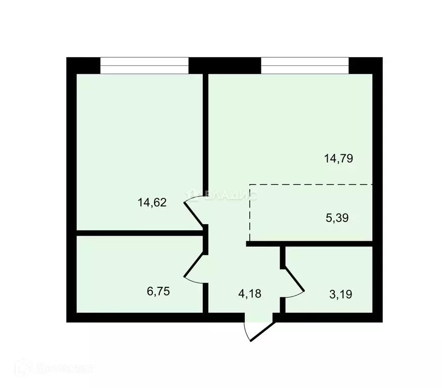 Продаётся 1-к квартира, 49 м - Фото 1