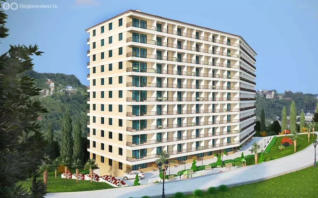 Квартира-студия: Сочи, микрорайон Новый Сочи, Санаторная улица, 46 (25 ... - Фото 1