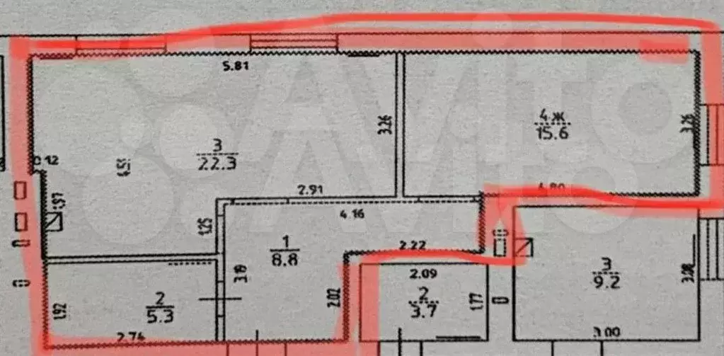 2-к. квартира, 52 м, 2/5 эт. - Фото 0