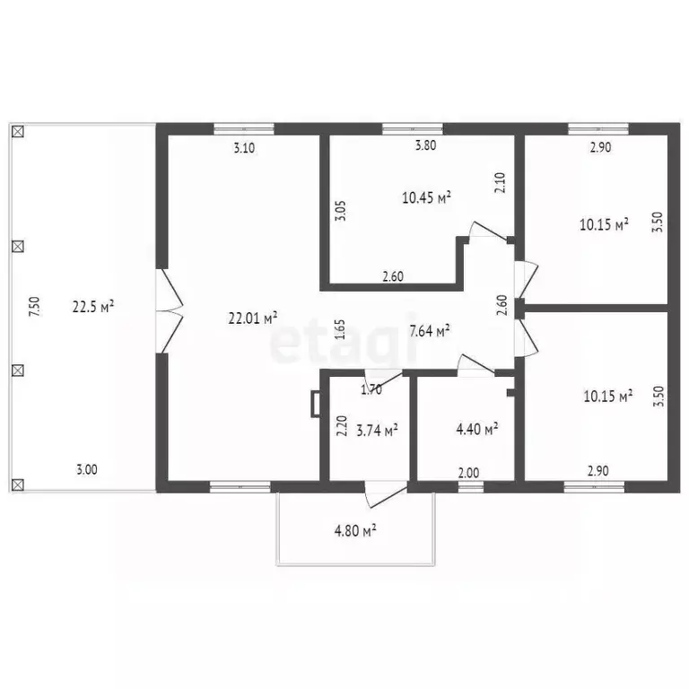 Дом в Севастополь Клеры-3 СНТ, 70 (75 м) - Фото 1