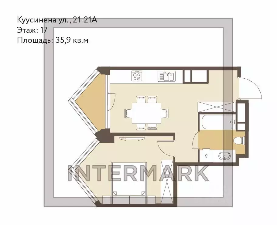 2-к кв. Москва ул. Куусинена, вл21 (35.9 м) - Фото 2