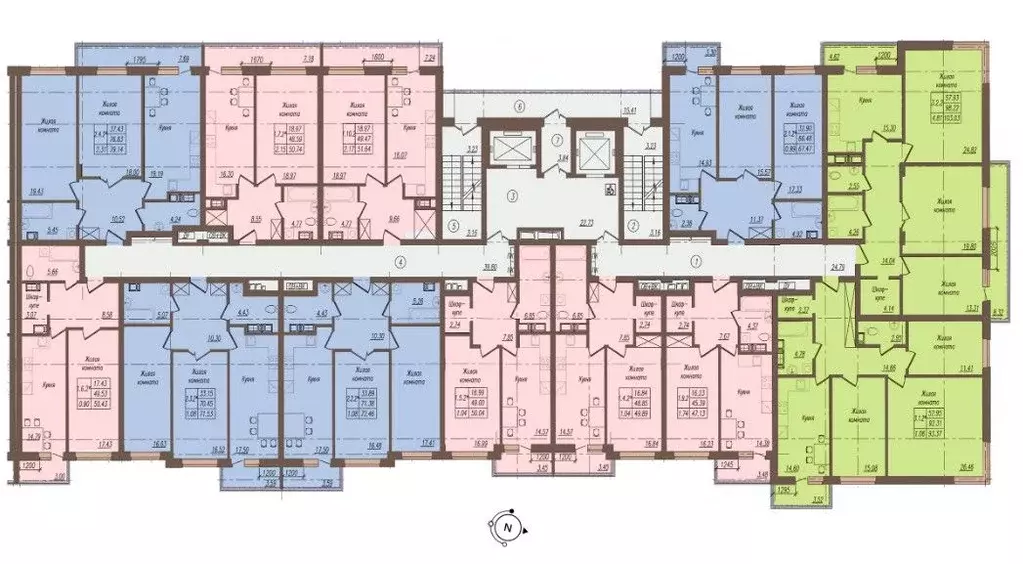 2-к кв. Орловская область, Орел ул. Генерала Родина, 66А (71.45 м) - Фото 1