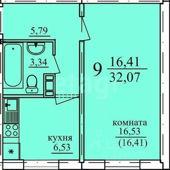 1-к кв. Курганская область, Курган Заозерный жилрайон, 8-й мкр, 5 ... - Фото 1